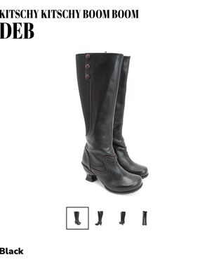 Kitschy Kitsch 2.5" Heeled Calf Boot - Black